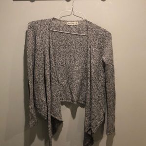 abercrombie kids gray waterfall cardigan